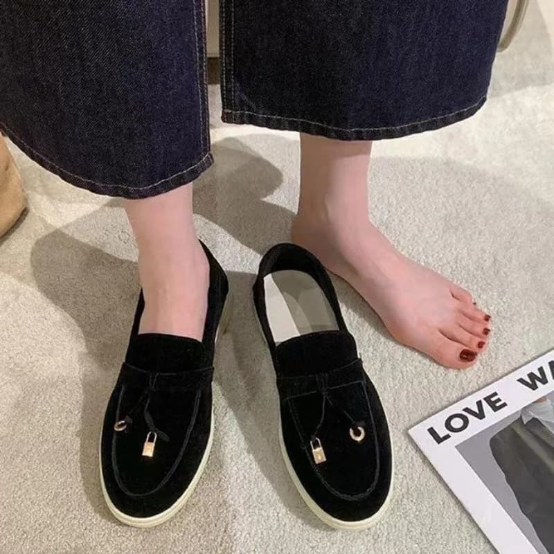 Women Flats 2025 New Trend Spring Autumn Platform Suede Loafers Casual Ladies Walking Non Slip Chaussure Femme Scarpe Da Donna - image 5