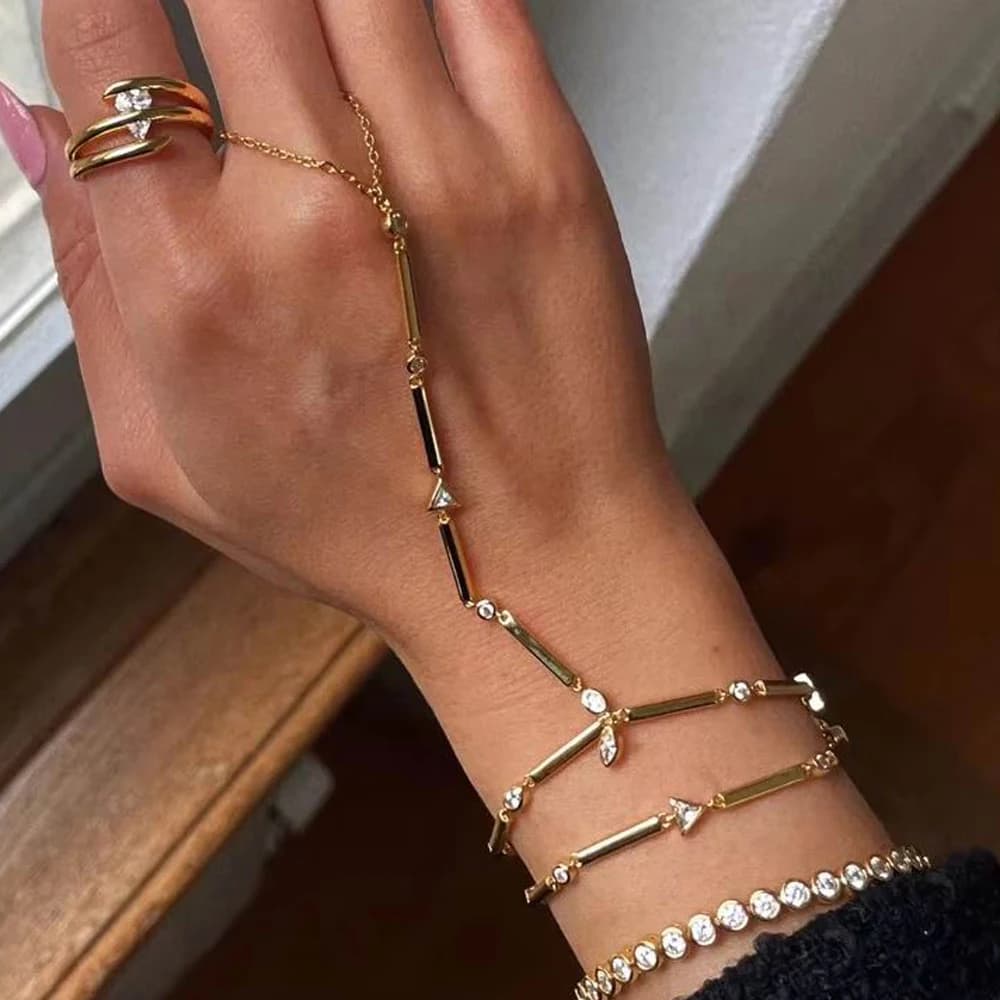 Wholesale Gold Color Plain Geometric Various Shaped Bezel CZ Plain Bar Charm Sexy Y Shaped Fashion Women Necklace Jewelry - image 6