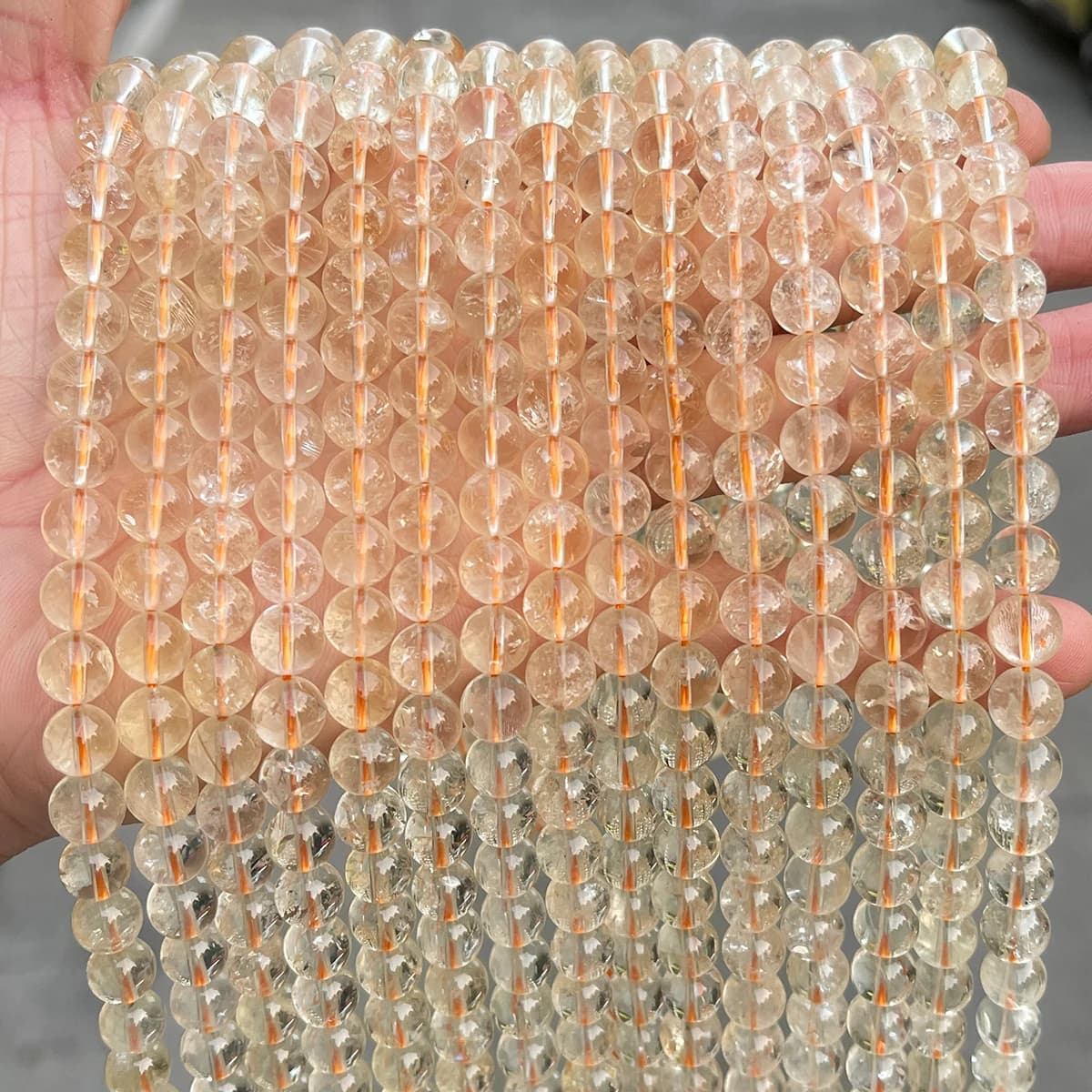 Natural Stone Brazil Citrine Bead Round Loose Spacer Rutilated Quartz Bead for Jewelry Making DIY Bracelet Necklace Accessory - image 6