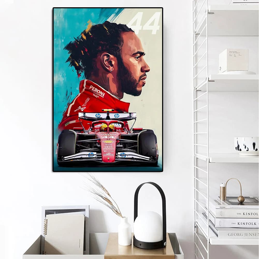 2025 Season Formula Grand Prix Hamilton Portrait Poster Racing Graffiti Canvas Painting Supercar Wall Art Club Room Home Decor - image 5