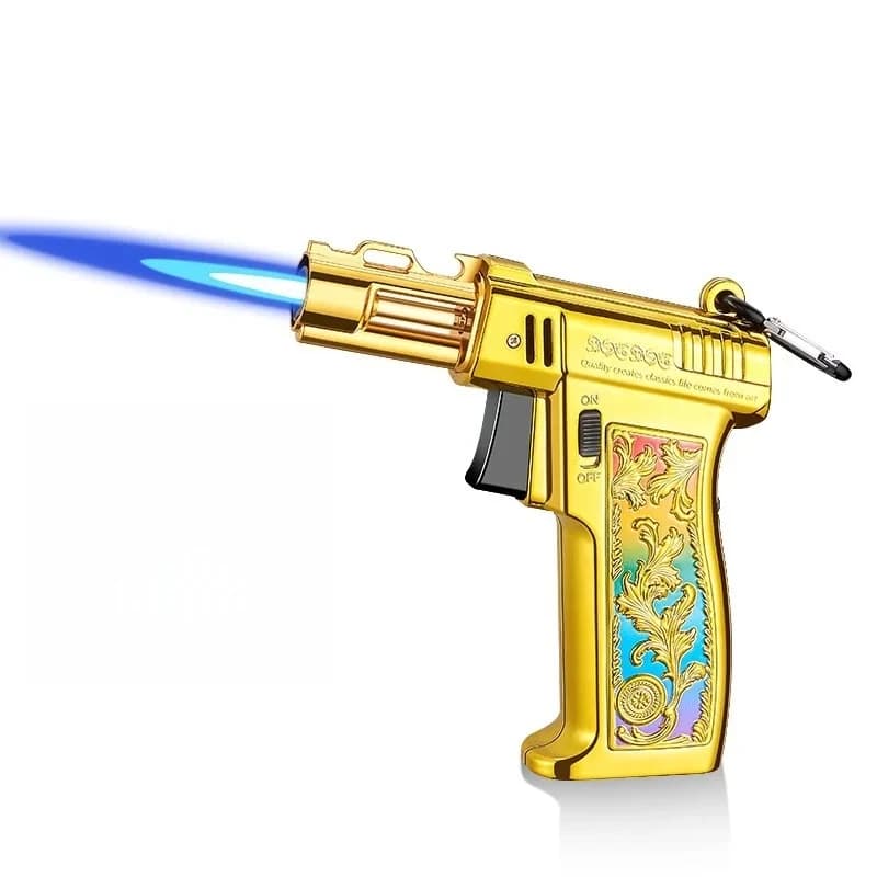 New Outdoor High Firepower Spray Gun Lighter Windproof Jet Flame Pendant Welding Gun Barbecue Cigar Camping Kitchen Lighter - image 5