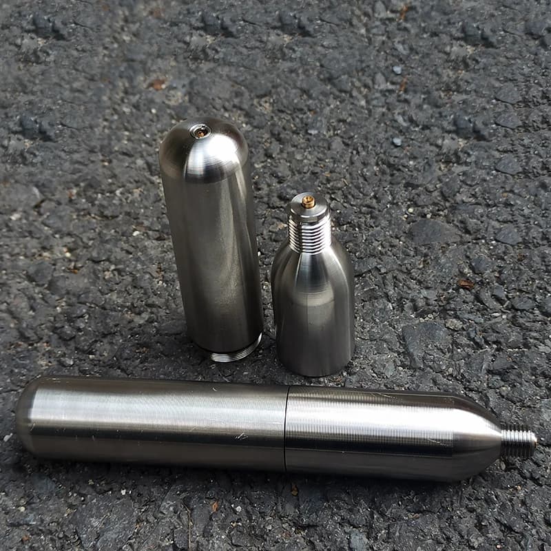 Stainless Steel Recyclable 33g Co2 Cartridge for Rescues Life Vest Airbag Vest Power Aquariums Beauty Injections Food Processing - image 5