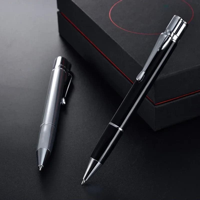Creative Ballpoint Pen Lighter Metal Windproof Jet Green Torch Lighter Butane Gas 1300C Cigar Lighter Men's Gadget Gift - image 4