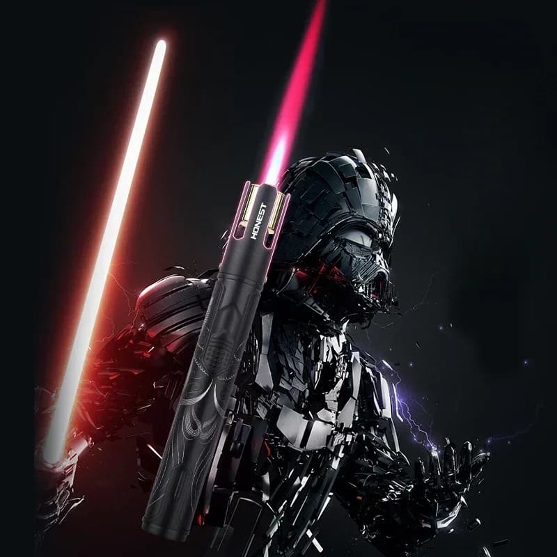 2025 New Style HONEST Lighters Windproof Pink Flame Graffiti Lighter BBQ Baking Lighter Cigar Accessories Smoking Gift Gadgets