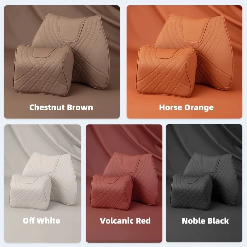 Car Headrest Seat Neck Pillow Rest Support Waist Cushion Car Seats Cover Anti-skid Seat Memory Foam Head Support Rest Protector - image 4