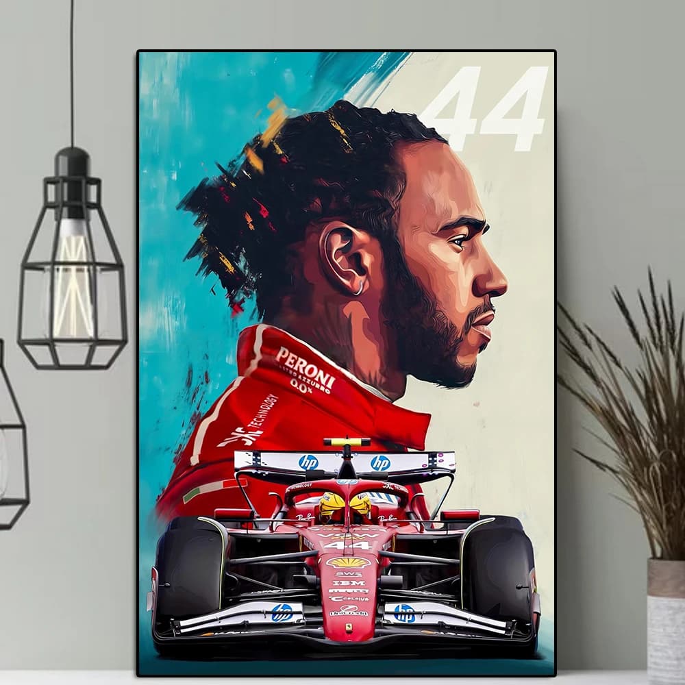 2025 Season Formula Grand Prix Hamilton Portrait Poster Racing Graffiti Canvas Painting Supercar Wall Art Club Room Home Decor