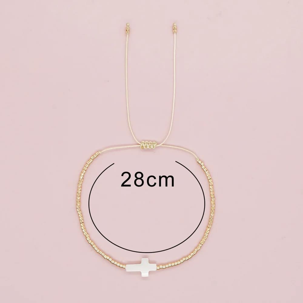 Vlen Cross Bracelet Woman Miyuki Bracelet for Women Jewelry Dainty Beaded Pulseras Mujer - image 5