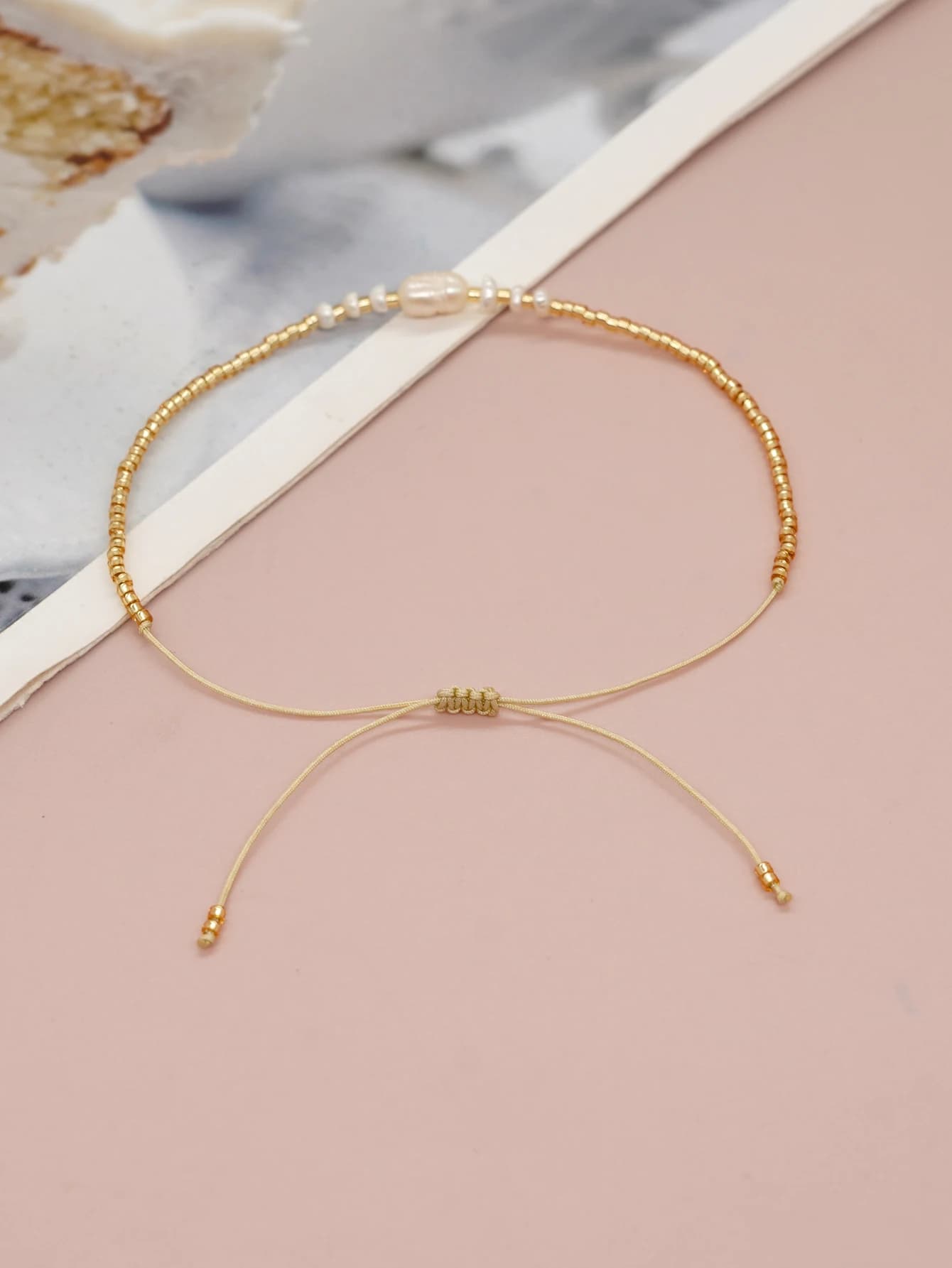 Go2Boho Gold Color Miyuki Beaded Bracelets Freshwater Pearls Thin Bracelet for Women Jewelry Femme Adjustable Simple Pulseras - image 3