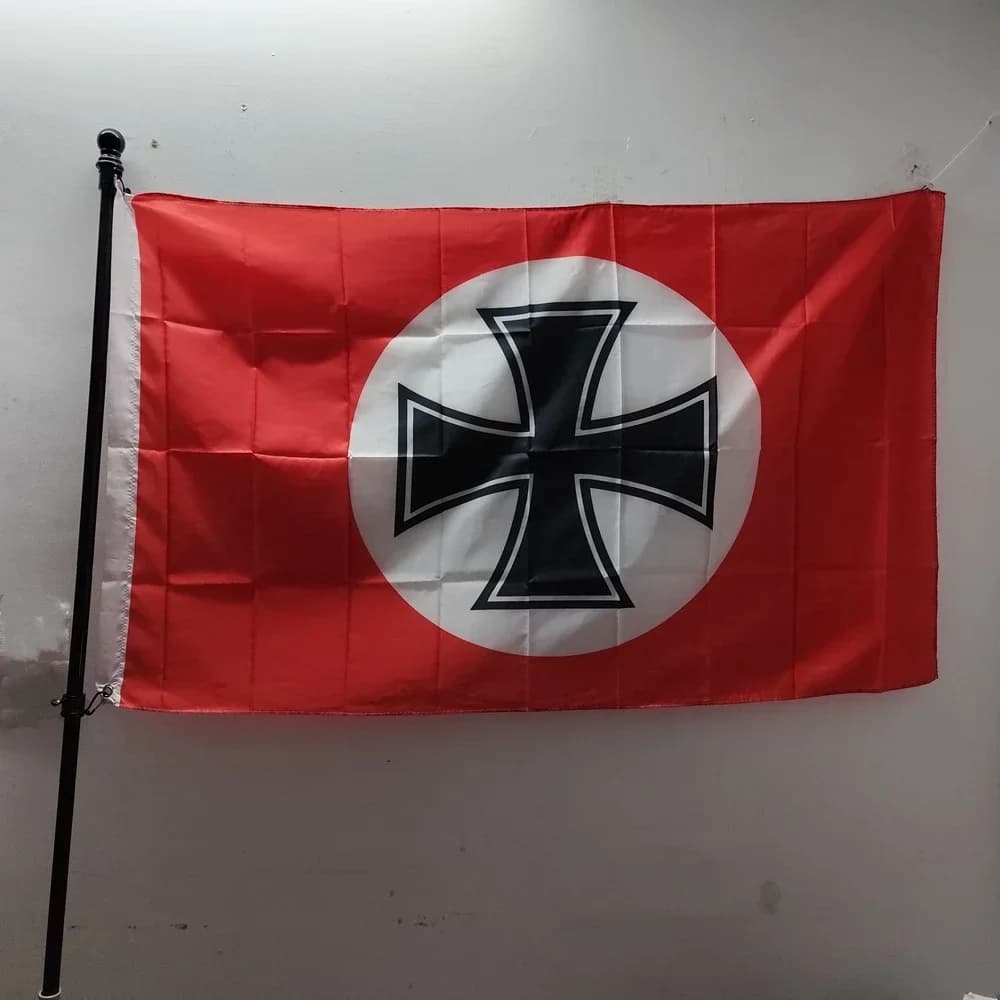 Iron Cross German Empire Flag - 90x150cm Historical Military Banner - Polyester Outdoor Indoor Decor German Imperial Display