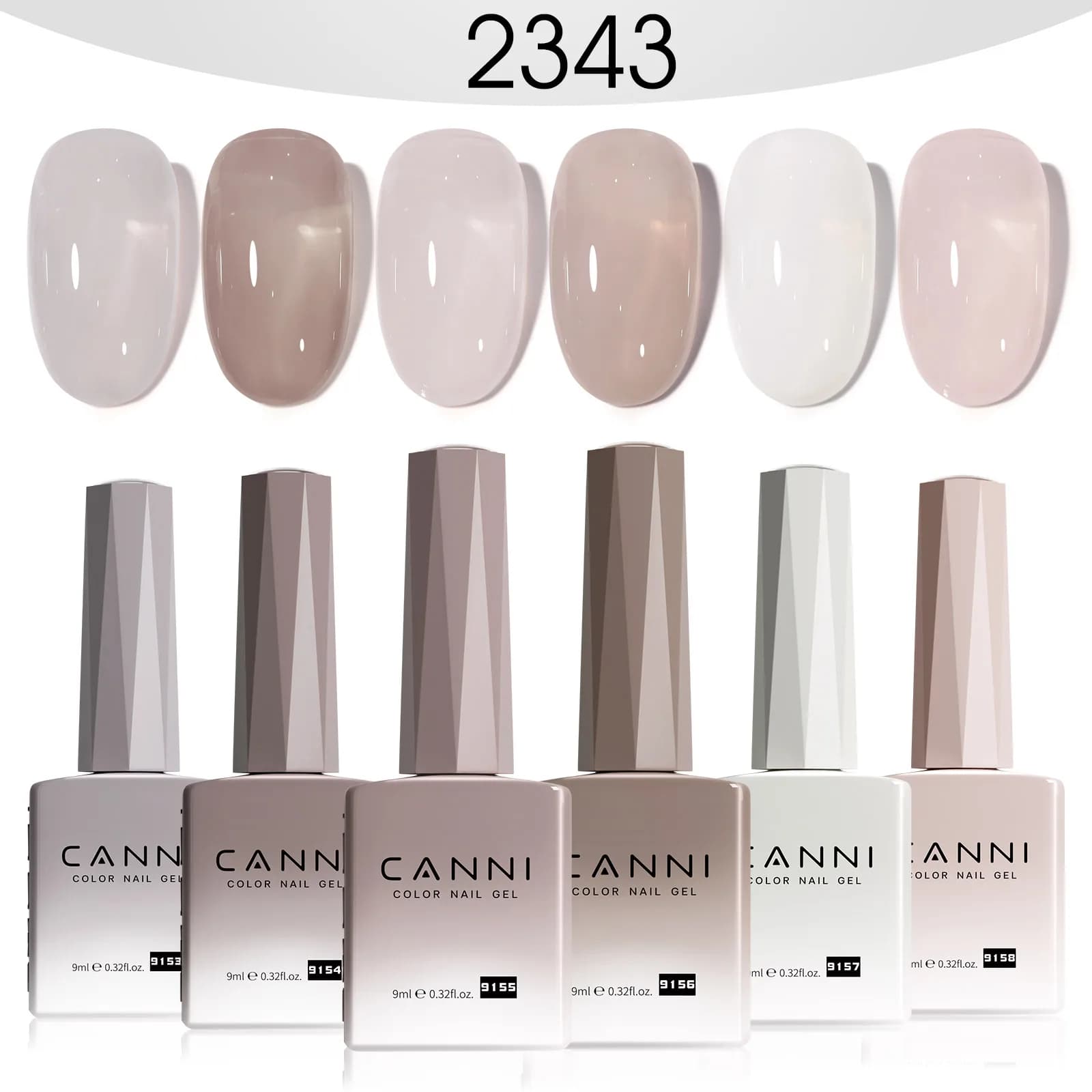CANNI HEMA FREE TPO FREEGel Nail Polish Kit Jelly Pink Nude Collection Gorgeous Color Full Coverage Soak Off UV LED Gel Gift kit - image 5