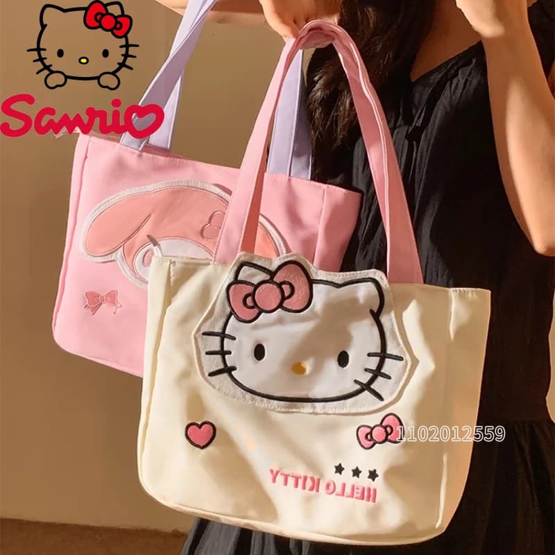 Hello Kitty New Women's Handbag Luxury Brand Original Fashion Women's Shoulder Bag Large Capacity Storage Tote Bag