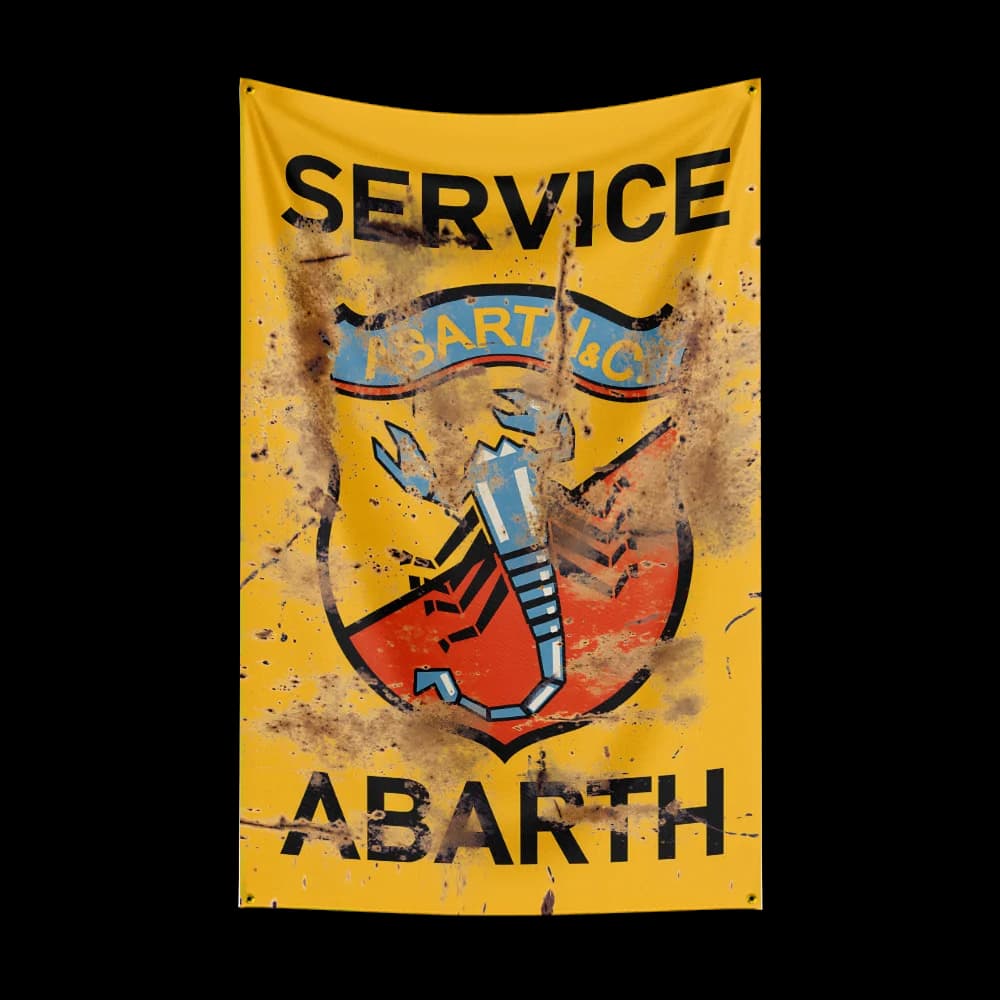 A-AbarthS Car Flag Banner 3x5ft Polyester with Brass Grommets HD Printing Exhibition, Racing, Car Fans, Porch, Garage Decoration - image 4
