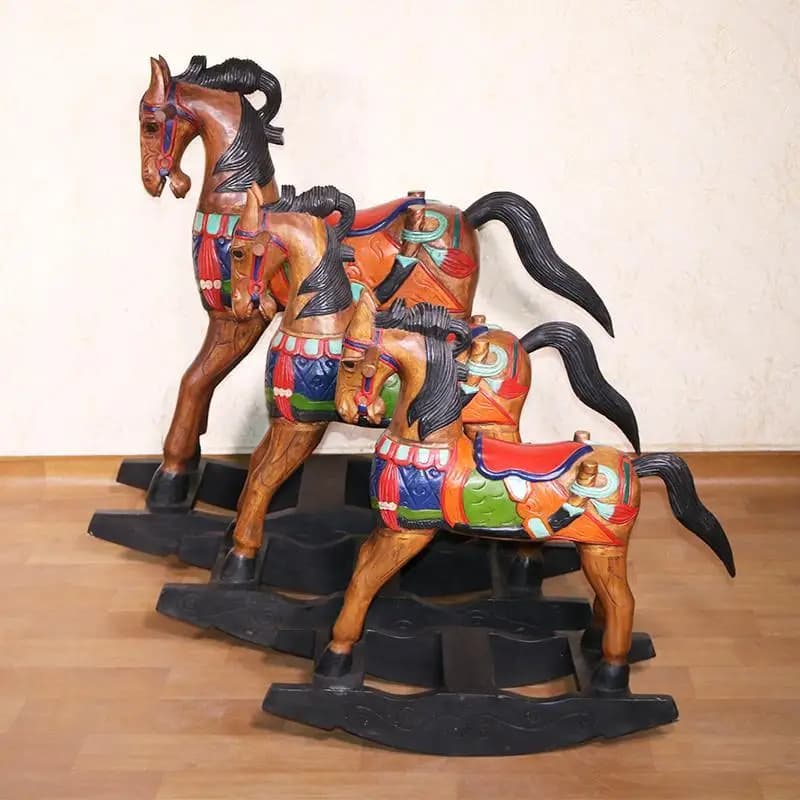 Rocking horse adults can sit on solid wood children's rocking horse baby birthday gift for the first birthday of the baby - image 6