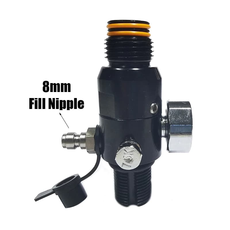 HPA Compressed Air Cylinder Bottle Regulator Constant Pressure Valve Adapter 4500psi Input, Output 800psi to 3000ps - image 3