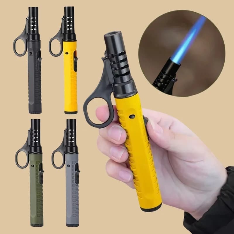 Windproof Outdoor High-fire Pendant Lighter Jet Flame Torch Butane Inflatable Cigarette Cigar Camping Barbecue Gas Lighter