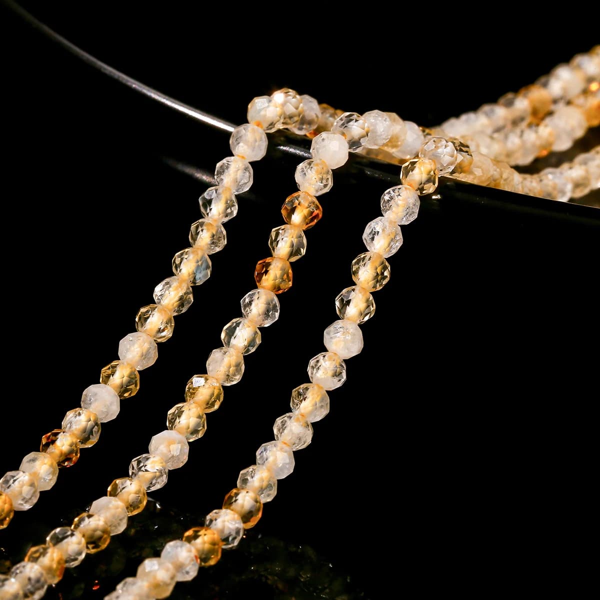 2 3 4mm Faceted Natural Citrine Bead Round Loose Spacer Small Gemstone Bead for Jewelry Making Diy Necklace Bracelet Accessory - image 4