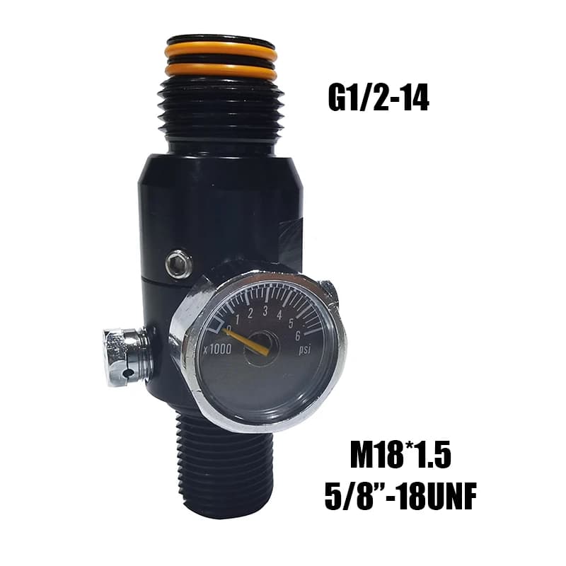 HPA Compressed Air Cylinder Bottle Regulator Constant Pressure Valve Adapter 4500psi Input, Output 800psi to 3000ps - image 5