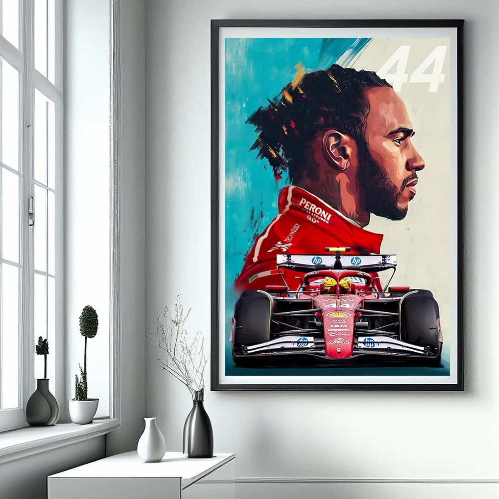 2025 Season Formula Grand Prix Hamilton Portrait Poster Racing Graffiti Canvas Painting Supercar Wall Art Club Room Home Decor - image 3