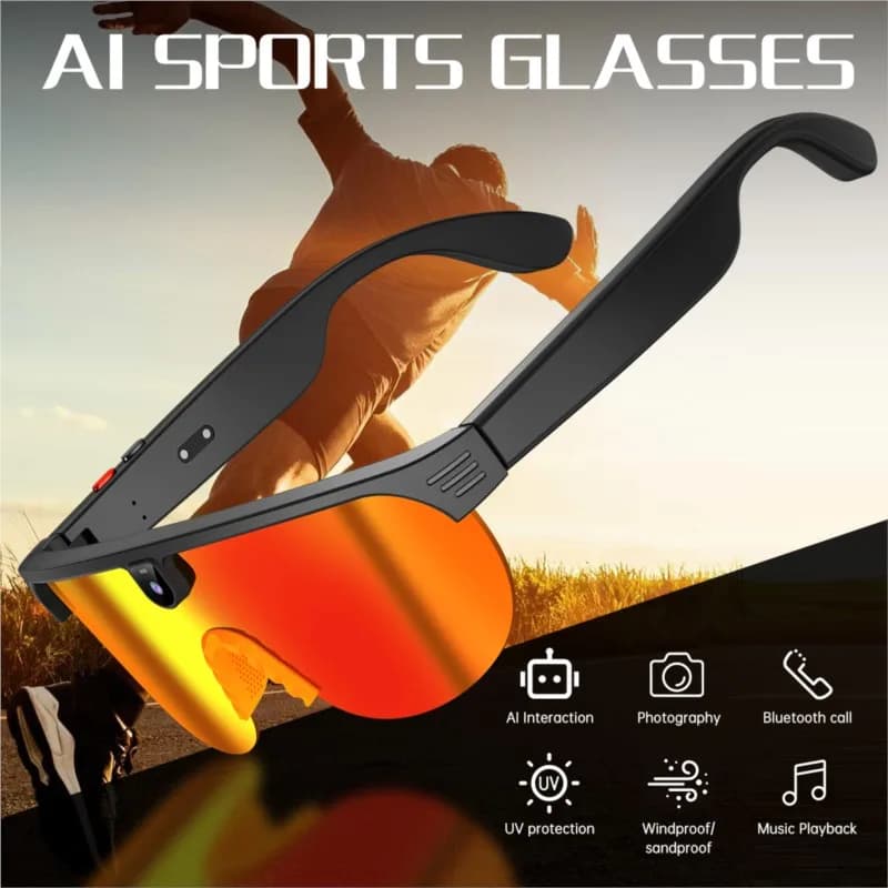 Outdoor Mountain Climbing Cycling Video Recording Photography AI Windproof Sand Proof UV Resistant Sports Sunglasses New 2026 - image 4