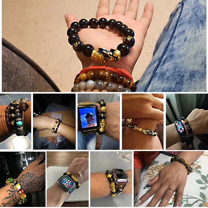 Color Changed Feng Shui Pi Xiu Bracelets Men Nature Stone Lucky Amulet Charm Beaded Bracelets Women Pi Yao Brave Wealth Jewelry - image 4