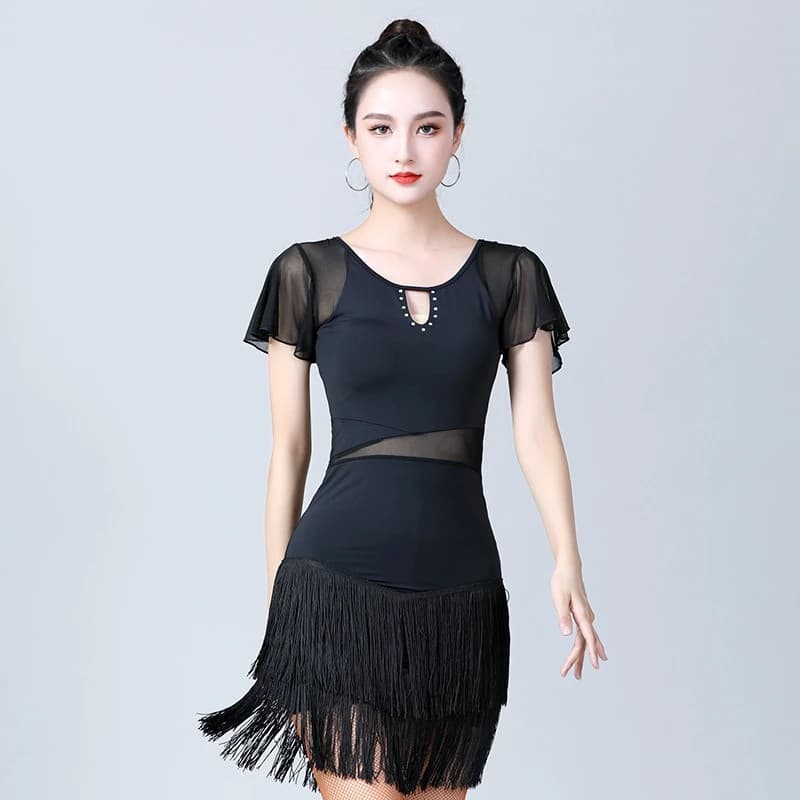 New Women Latin Dance Costumes Sexy Modern Dance Dress Party Dancing Dresses Fringe Tassel Dress Training Latin Dress For Women - image 4