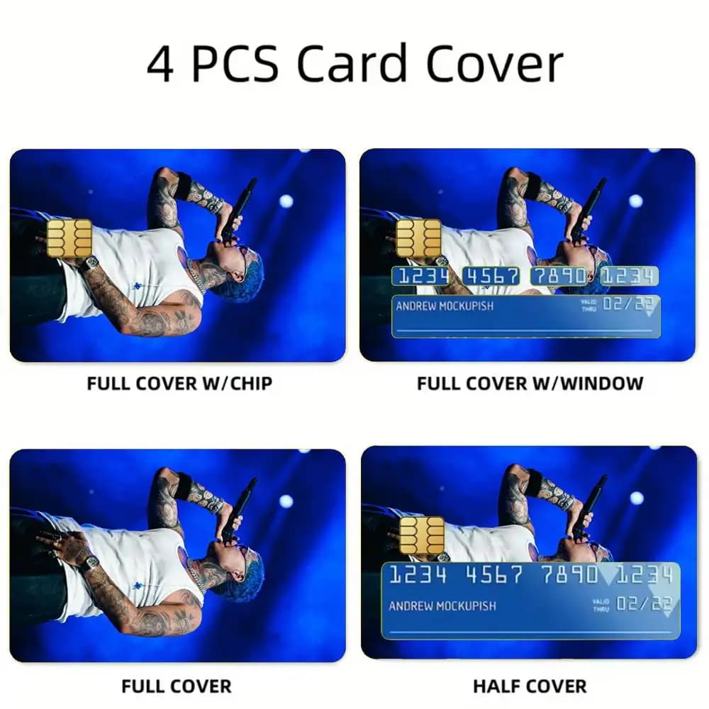 Singer Rapper B-Blessd Cool Card Stickers For Debit Bank Credit Cards Metro Bus Pass Sticker Decoration Cover Skin - image 3