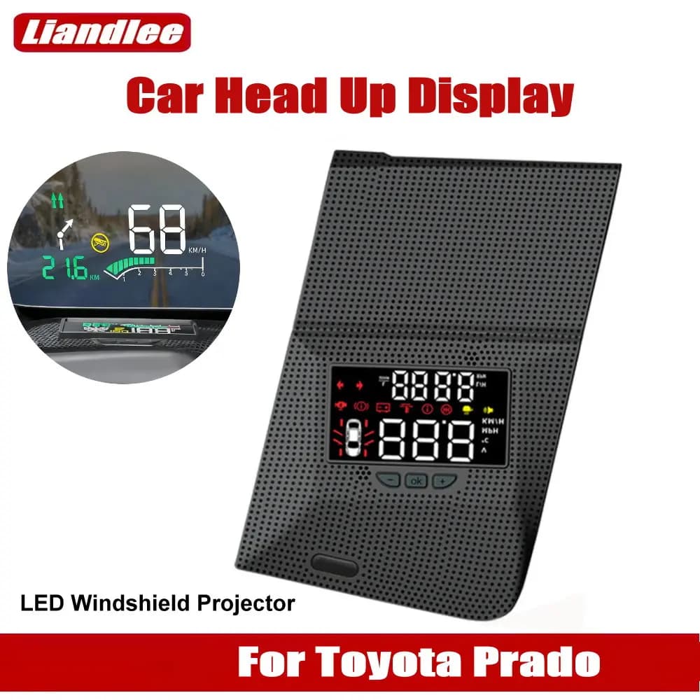 Car HUD Head Up Display For Toyota Land Cruiser Prado 2009-2023 Auto Headup Display Electronic Accessories Windshield Projector