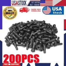 LOT 200 TR 413 SNAP-IN TIRE VALVE STEMS SHORT BLACK RUBBER MOST POPULAR VALVE