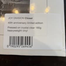 Joy Division Closer Vinyl LP 40th Anniversary CLEAR 180g NEW Sealed - image 3