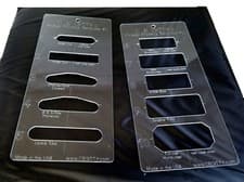 2pc. Electric Guitar Acrylic Pickup Routing Templates - 10 most popular pickups!