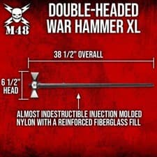 M48 Double-Headed War Hammer XL And Sheath | 2Cr13 Stainless Steel Head - image 2