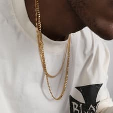 10K Solid Yellow Gold 3-5mm Curb Link Chain Necklace - image 3