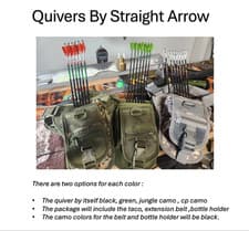Straight Arrow  Quiver  inspired by popular Hipster Quiver - 4 colors