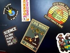 Funny Hard Hat Sticker (25 pack) Most Popular Tool Box joke s Decal - image 3