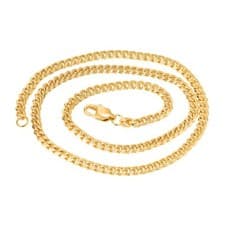 10K Solid Yellow Gold 3-5mm Curb Link Chain Necklace - image 6