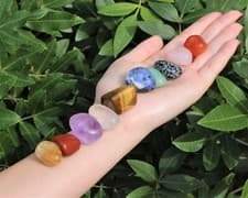Beginners Crystal Kit, 10 pcs In Velvet Pouch: Most Popular Tumbled Stones Set - image 3
