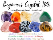 Beginners Crystal Kit, 10 pcs In Velvet Pouch: Most Popular Tumbled Stones Set - image 2