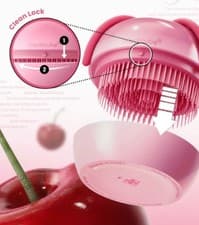 medicube x FOREVER:CHERRY Hair Brush Ribbon Cherry Pink Detangling NEW Popular - image 6