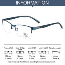 Popular Designer Reading Glasses Metal Steel Quality Business Unisex Mens Womens - image 6