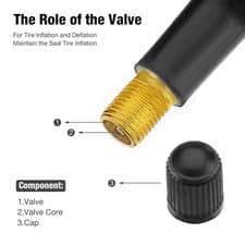 LOT 25 TR 413 Snap-In Rubber Tire Valve Stems Short Most Popular Valve Black - image 6