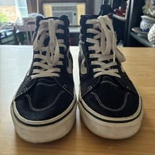 Vans Sk8-Hi Black White High Top Sneakers US Womens 10 Classic Skate Shoes - image 2