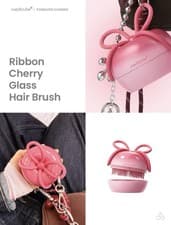 medicube x FOREVER:CHERRY Hair Brush Ribbon Cherry Pink Detangling NEW Popular - image 4