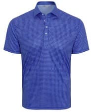 Collars and Co NWT Semi-Spread Collar Polo Lattice Indigo- Size Medium - image 4