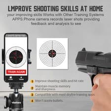 Black dry-fire laser trainer, compatible with popular calibers. - image 2