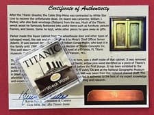 RMS Titanic Wreck Wood Artifact w/ COA. White Star Line WSL Real Relic. Popular! - image 2