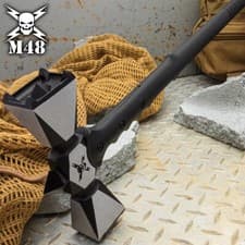 M48 Double-Headed War Hammer XL And Sheath | 2Cr13 Stainless Steel Head - image 4