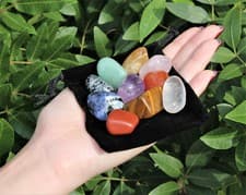 Beginners Crystal Kit, 10 pcs In Velvet Pouch: Most Popular Tumbled Stones Set - image 4