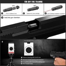 Black dry-fire laser trainer, compatible with popular calibers. - image 5