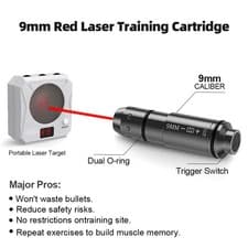 Black dry-fire laser trainer, compatible with popular calibers. - image 3
