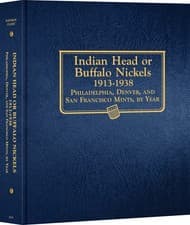 Buffalo Nickels (Indian Head): 1913-1938 - Whitman Classic Coin Album - Popular